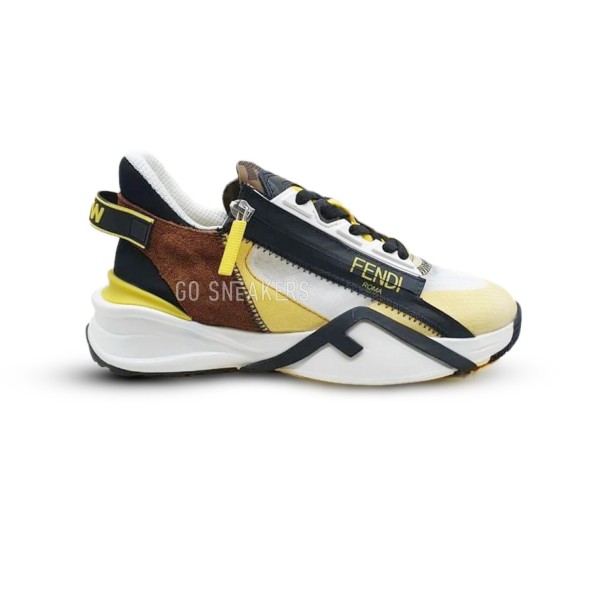Унисекс кроссовки Fendi Low White/Yellow/White