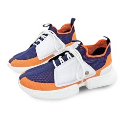 Hermes Casual Shoes For Men Navy/Orange/White