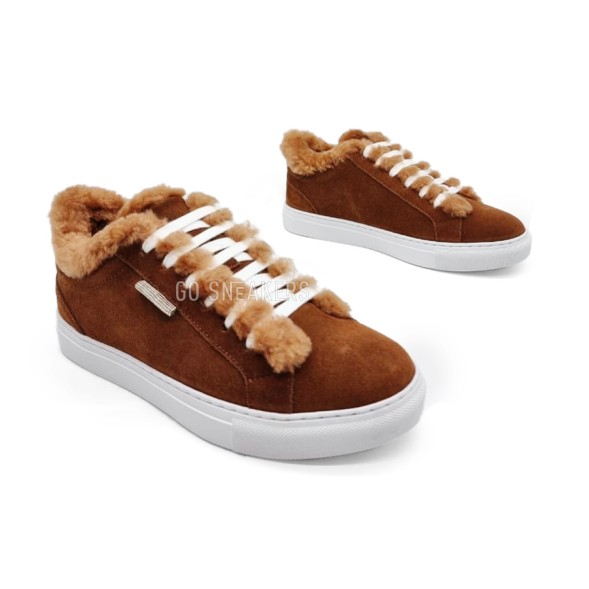 Унисекс зимние кроссовки Brunello Cucinelli Brown Winter