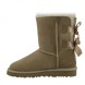 Женские угги с бантиками Bailey Bow II Sand