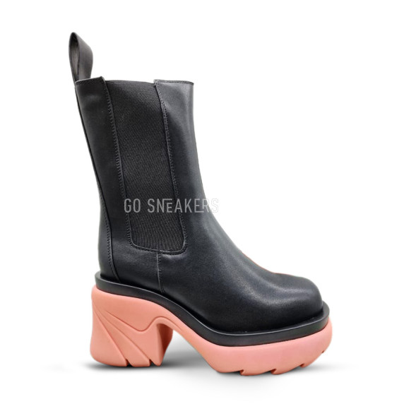 Женские ботильоны Bottega Veneta Lug Black/Pink