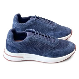 Loro Piana Textile Sneakers Blue
