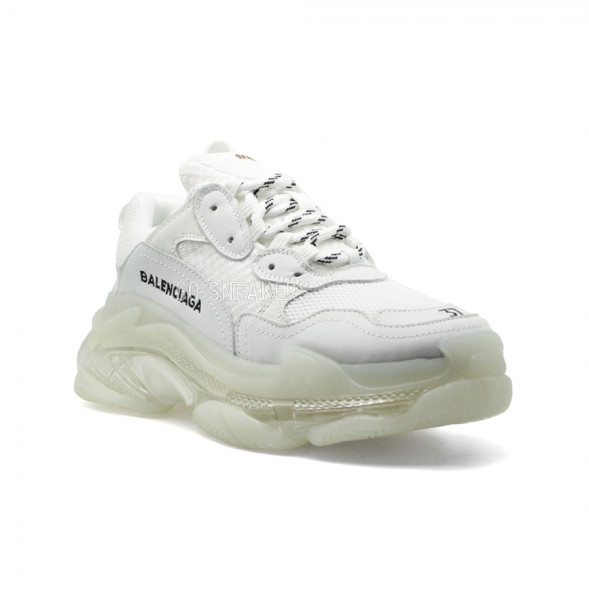 Женские кроссовки Balensiaga Triple S Transparent White