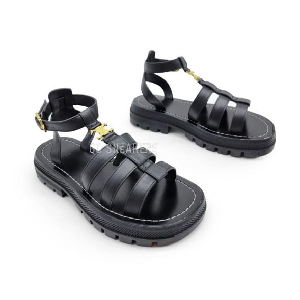 Женские босоножки Celine Sandals Black/Silver