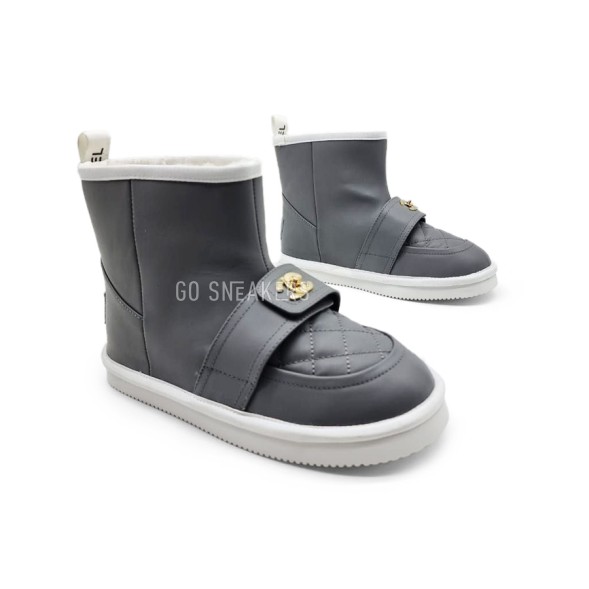 Женские зимние сапожки Chanel Winter Boots Grey