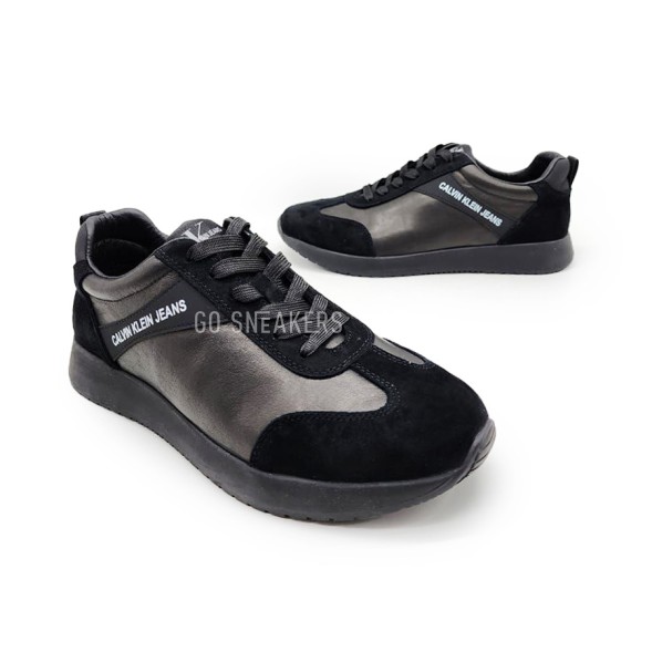 Унисекс кроссовки Calvin Klein Leather Suede Black