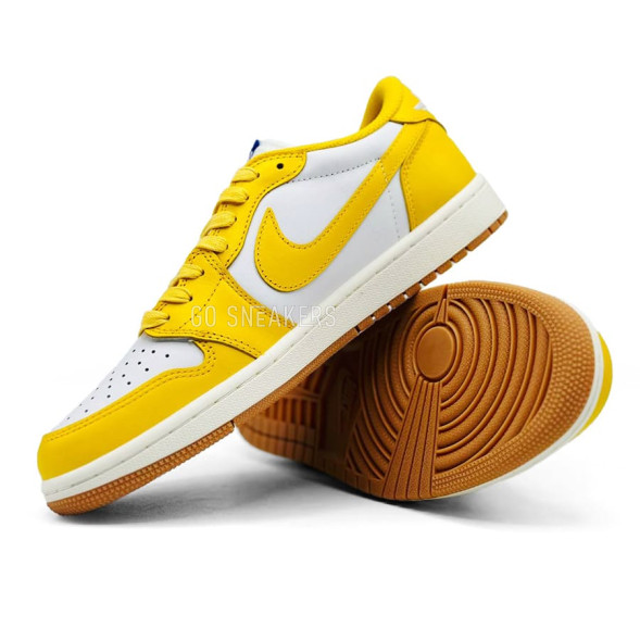 Мужские кроссовки Travis Scott X Air Jordan 1 Yellow White