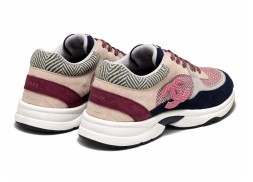 Chanel Tweed Sneakers Beige/Pink/Grey