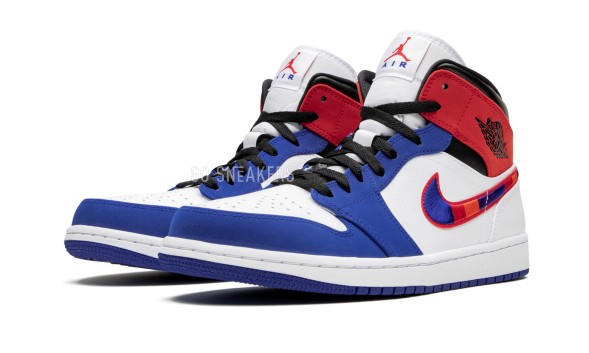 Унисекс кроссовки Nike Air Jordan 1 Mid Multi-Color Swoosh