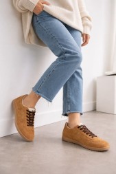 The Row Suede Sneakers Beige