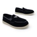 Женские кроссовки Prada Mocassins Suede Black