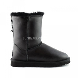 Short One Zip Black Leather - кожаные