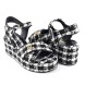 Женские босоножки Chanel Sandals Black/White Cell
