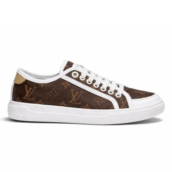 Женские кеды Louis Vuitton Leather Sneakers Brown