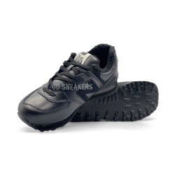 New Balance 574 Full Leather Black