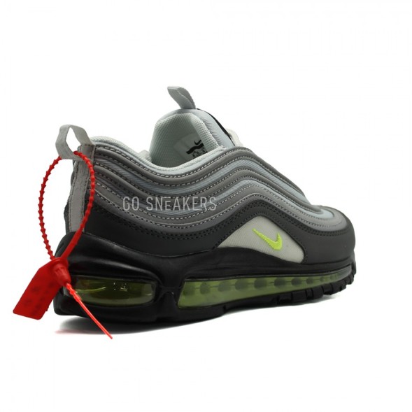 Женские кроссовки Nike Air Max 97 Grey - Neon Green