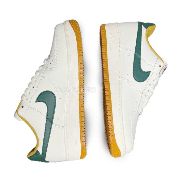 Унисекс кроссовки Nike Air Force 1 White/Green Swoosh