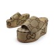 Женские шлепки Gucci Platform Flip-flops Light Brown