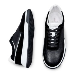 Brunello Cucinelli Leather/Suede Black