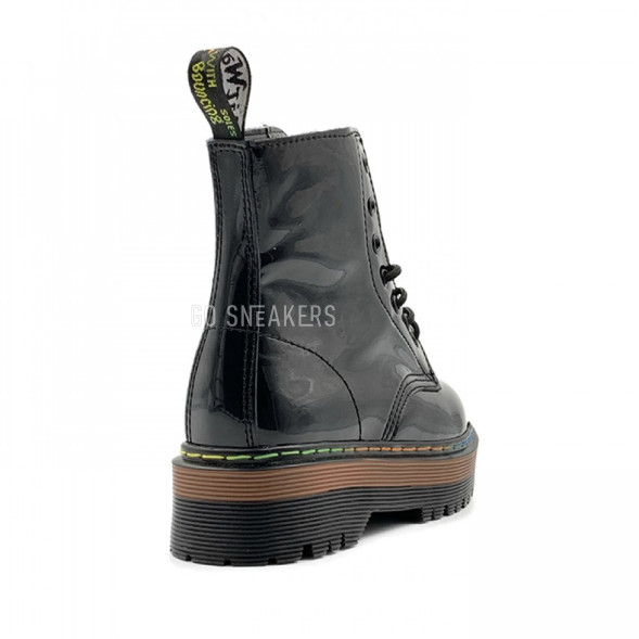 Женские ботинки Dr. Martens Jadon Patent Rainbow Black