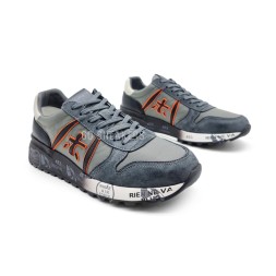 Premiata Textile/Suede Grey/Orange Logo