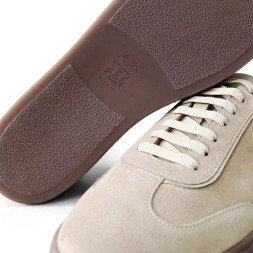 Brunello Cucinelli Suede Sneakers Beige 
