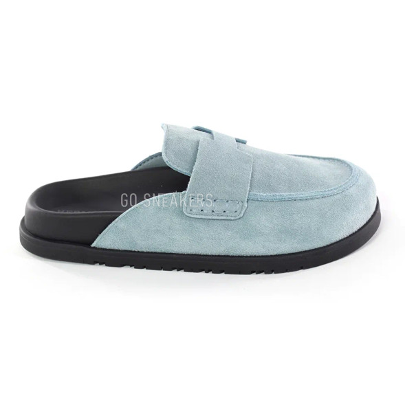 Унисекс тапочки Hermes Slippers Light Blue