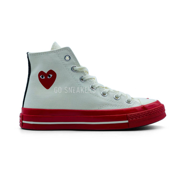Женские кеды Converse X Comme Des Garcons Play White